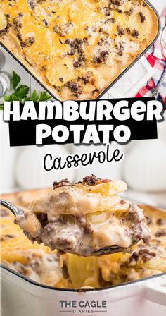 Looking for a cozy, family-friendly dinner? This Hamburger Potato Casserole is the ultimate comfort food! Ground beef, creamy cheese, and tender potatoes come together in this easy, one-pan meal that’s perfect for busy nights. Baked until golden and bubbling, it's a savory blend of flavors your whole family will love. With simple ingredients and minimal prep, it’s the perfect weeknight dinner or a crowd-pleaser for your next potluck. Add this recipe to your meal plan for a hearty, satisfying dish that’s sure to be a hit! #CasseroleRecipes #ComfortFood #GroundBeefRecipes #EasyDinner #FamilyMeals #PotatoCasserole