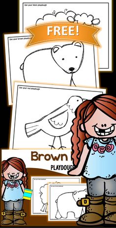 the brown bear and her friend are featured in this free printable coloring page for kids