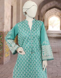 Junaid Jamshaid Green 2PC | JLAWN-S-JST-24-1671 Eid Ul Adha Lawn Collection 2024 Original brand suit fabric and photography lite diffrance in actual print. Eid Ul Adha, Shalwar Kameez, Suit Fabric, Clothing Brand, Lawn, Online Shopping, The Originals, Clothes For Women, Green