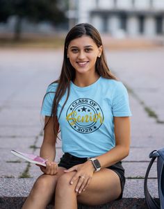 SENIOR CREST 2025 T-Shirt A great shirt for the First Day of School.  Let the whole school know you are a 2025 Senior and this is your Last First Day of School! Imprinted on our Gildan 100 % cotton T-Shirts, the industry leader. Choice of color. Makes a great Back-To-School T-Shirt. Blue Graphic Print T-shirt For School Events, Blue Pre-shrunk T-shirt For School Events, School Crew Neck T-shirt With Logo Print, Blue Pre-shrunk T-shirt For Back To School, Back To School Blue Pre-shrunk T-shirt, Blue T-shirt For Back To School, Cotton T-shirt For College Events, End Of School Year, Blue Crew Neck T-shirt For Back To School, Back To School Blue Short Sleeve T-shirt