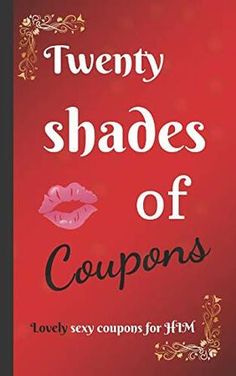 the cover of twenty shades of coupons, which includes lipstick and gold trimmings