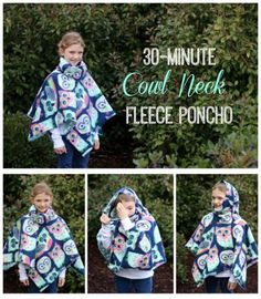 Fleece Poncho Pattern Kids, Carseat Poncho, Fleece Sewing, Crochet Baby Poncho, Baby Poncho