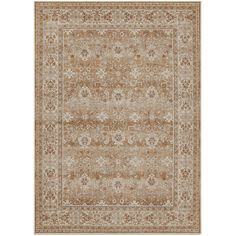 an area rug with brown and beige colors