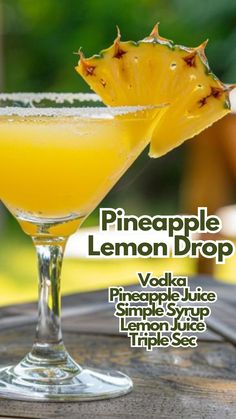 You’ll love the Pineapple Lemon Drop for its fresh twist on the traditional favorite. Mixing vodka with the sweet tang of pineapple and the sharp bite of lemon, this drink captures the essence of summer. It’s perfect for those who enjoy a balance of sweet and tart flavors. The sugar-rimmed glass adds just the right touch of festivity, making it a great choice for celebrations or a casual evening. #pineapplelemondrop via @mybartender Fresh Pineapple Cocktail Recipe, Lemon Drop Theme Party, Pineapple Lemon Drop Martini, Pineapple Lemon Drop, Pineapple Drinks Alcohol, Lemon Drop Shots Recipe, Pineapple Vodka Cocktails, Pineapple Juice Cocktails, Homemade Beef And Broccoli