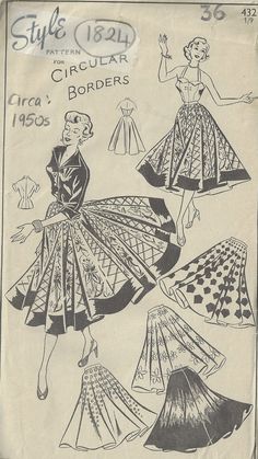 an old fashion pattern from the 1950's