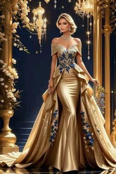 Gala Dress, Princess Ball Gowns, فستان سهرة, Fashion Inspiration Design, Fantasy Dress, Gala Dresses, Horizontal Stripes, Glamour Fashion