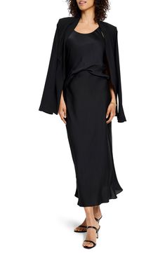 Complete your office or formalwear looks with this versatile crepe skirt that's sure to be a timeless favorite. 31" length Pull-on style Unlined 67% recycled polyester, 33% polyester Machine wash, line dry Imported Crepe Skirts, Slip Skirt, Formal Wear, Black Onyx, Nordstrom, Black