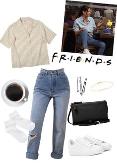 Monica 90s, Friends Outfits 90s, Rachel Green Outfits, 90’s Outfits, 90s Inspired Outfits, 90s Fashion Grunge, Fashion 90s, Monica Geller, Tv Show Outfits