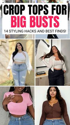 Tops For Women With Big Bust, Crochet Tops For Big Bust, Tops For Bigger Bust, Style For Big Busted Women, Outfits For Big Busted Women, Tops For Big Busted Women, Big Bust Style Outfits, Outfits For Big Bust, Big Tummy Outfits For Women