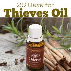 If you have ventured into the world of essential oils you know it can be a little overwhelming in the beginning because there are so many oils and they all have literally hundreds of amazing uses. From natural cleaners to keeping your family healthy essential oils can do some wonderful things. Thiev… Thieves Oil Recipe Diy, Thieves Essential Oil Benefits, Essential Oils For Constipation, How To Make Thieves Oil, Four Thieves Oil, Oil For Constipation, Young Living Thieves Oil, Essential Oils Quotes