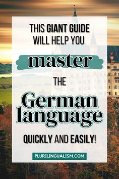 This giant guide will help you master the German language quickly and easily! plurilingualism.com Study German Language, German Practice, German Prepositions, Studying Languages, Latin Language Learning, Learning German Worksheets, German Things