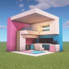 Minecraft Diy, Modern Minecraft Houses, Modern Room Design, Minecraft Interior, Minecraft Interior Design