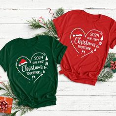 Our First Christmas Couple Shirts, Funny Christmas Shirt Set, Couples Matching Christmas Tshirts, Matching Couple Pajamas Shirt How to Order * Select the shirt size & color. * Add your text/personalization request (Optional) * Select the quantity. * Please click the "Proceed to Check Out" button Size and Color * Unisex T-shirt * Choose your shirt size and color from Drop down menus * Runs true to size "The price includes one side of printing. Please extra 4.99$ for printing two side" Material * Matching Family T Shirts, Cookie Shirt, Baker Shirts, Womens Christmas Shirts, New Years Shirts, Santa Shirts, Merry Christmas Shirts, Winter Shirts, Funny Christmas Shirts