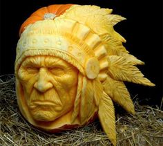 10 Most Artistic Pumpkin Carvings by Ray Villafane 3d Pumpkin Carving, Awesome Pumpkin Carvings, Pumpkin Cravings, Scary Halloween Pumpkins, Decorações Com Comidas