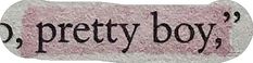 a dog tag with the words pretty boy written in black ink on pink and white fabric