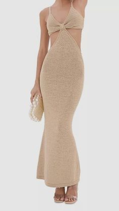 #ad Top Rated $459 Cult Gaia Women's Beige Serita Knit Cutout Maxi Dress Size XS, Fashion Womens Dresses Fitted Knit Maxi Dress For Party, Beige Knit Party Dress, Elegant Beige Bodycon Maxi Dress, Elegant Beige Knit Bodycon Dress, Stretch Beige Maxi Dress For Evening, Chic Beige Knit Bodycon Dress, Solid Knit Dresses For Party, Solid Knit Party Dress, Knit Dresses For Parties