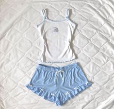 Stylish Summer Outfits, Girls Sleepwear, Blue Tone, Easy Trendy Outfits