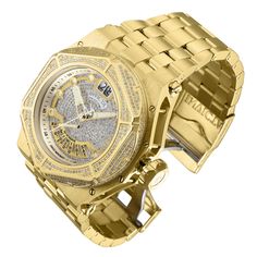 This impressive Invicta Carbon Hawk watch features a Quartz movement as well as 3.843 carats of real diamonds, all in a solid gold, white case. Its gold, silver, white, metal, pave dial is enclosed by a highly protective Flame Fusion Crystal. This watch is finished by a strong gold, stainless steel band, and it offers 200m water resistance.From Invicta's founding more than a century ago to the present day, innovation and excellence have been at the core of each era and collection throughout the Luxury Diamond Chronograph Watch With Metal Dial, Diamond Skeleton Dial Watch For Anniversary, Luxury Diamond Chronograph Watch For Formal Events, Timeless Diamond Watch With Skeleton Dial, Diamond Watch With Skeleton Dial And Round Dial, Luxury Diamond Watch With Chronograph, Gold Chronograph Watch With Diamond Hour Markers For Anniversary, Automatic Diamond Watch With Round Dial For Anniversary, White Gold Diamond Watch With Skeleton Dial