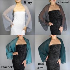 Silver Grey Chiffon Capelet Wrap Shrug Wedding Dress Luxury - Etsy Bolero Sleeves, Wedding Dress Bolero, Gold Shawl, Bridesmaid Wrap, Grey Wedding Dress, Wedding Shrug, Shoulder Cape, Bolero Wedding, Chiffon Shawl