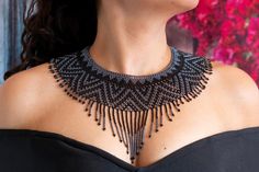 Traditional geometric design, approximately 45 cm long 6 cm wide and its 13 cm in its widest area (including the fringe). Elegant Fringe Necklace For Festival, Necklace C, Geometric Star, The Fringe, Beaded Necklaces, Star Necklace, Red And Gold, Friend Birthday, Chain Styles