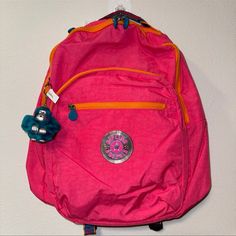 New Kipling Seoul Flash Pink Ring Backpack 15” Laptop Very Unique Backpack Straps Retail 139 Pink Bags For Outdoor And Back To School, Pink Backpack For Outdoor, Functional Pink Backpack, Pink Standard Backpack For Outdoor, Pink Backpack For Outdoor Activities, Pink Bag With Adjustable Strap For Outdoor Activities, Pink Standard Backpack, Pink Backpack For Everyday Use, Pink Backpack For Everyday Use And Back To School