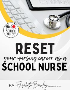 a poster with a stethoscope on it that says rest your nursing career as a school nurse