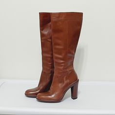 Super Cute Heeled Boots From Tommy Hilfiger!! -Pre Loved, Excellent Condition -Tall Heel -Leather Upper Always Feel Free To Make An Offer Or Bundle For A Special Discounted Price! Tommy Hilfiger Leather Heels With Round Toe, Tommy Hilfiger Heels, Hilfiger Shoes, Tommy Hilfiger Shoes, Shoes Heels Boots, Brown Color, Shoes Women Heels, Heeled Boots, Leather Upper