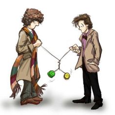 an image of two people that are playing with balls and stringing them to each other