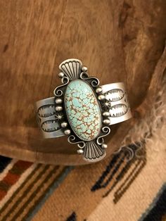 The Alton Number 8 Mine Cuff-Bracelets & Cuffs-Calli Co., Turquoise and Silver Jewelry, Native American Handmade, Zuni Tribe, Navajo Tribe, Brock Texas Western Turquoise Stamped Cuff Bracelet, Western Style Stamped Turquoise Cuff Bracelet, Turquoise Western Stamped Cuff Bracelet, Turquoise Stamped Western Cuff Bracelet, Western Turquoise Bangle Cuff Bracelet, Western Style Turquoise Bangle Cuff Bracelet, Southwestern Turquoise Cuff Bracelet, Western Style Turquoise Bracelet, Hand Tooled, Western Turquoise Bracelet With Concho