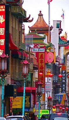 Established in the 1850s,  San Francisco's Chinatown is the oldest Chinatown in North America. It is also the largest Chinese Community outside of Asia and one of the largest and most prominent centers of Chinese activity outside China • photo: Brad Polzin (konjure) on Flickr Chinatown San Francisco, China Town, Weekend Humor, San Francisco Travel, San Francesco, San Fran, City Street, San Francisco Bay Area, California Travel