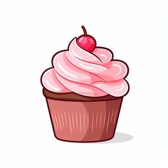 Cupcake Clipart in Minimalist Art Style: High-Def Vector & 4K Drawings Of Cupcakes, Cupcakes Sketch, Cupcakes Art Drawing, Cupcake Digital Art, Paintings Of Cupcakes, Cupcake Png, Cupcake Vector, Cupcake Painting, Cupcake Clipart