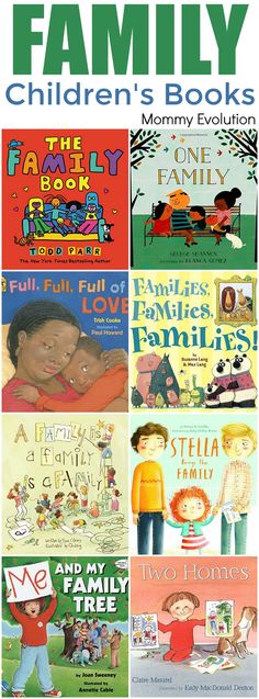 children's books about family and their families are featured in this book cover image