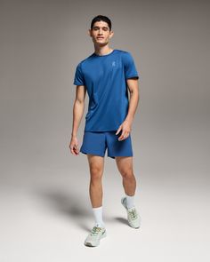 Go back to basics with this lightweight and versatile tee. Designed for the everyday runner's wardrobe | On Men's Core-T Short-Sleeve Shirt in Denim, Size: XL. Lightweight, versatile, running Road Running. Performance Running | Recycled Polyester