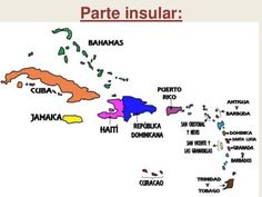 a map of the british virgin islands with names in english and latin - american languages