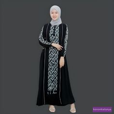 Devina's gamis is the perfect choice for those of you who want to look elegant and fashionable Size: --------------------------------- S: LD 95, PB 135, PL 58 M: LD 100, PB 138, PL 59 L: LD 105, PB 140, PL 60 XL: LD 110, PB 140, PL 60 XXL: LD 115, PB 140, PL 60 3XL: LD 120, PB 140, PL 60 LD = Chest Width PB = Body Length PL = Arm Length Note: Size details with a tolerance of -/+ 2 cm. Traditional Batik Print Maxi Dress, Traditional Black Batik Print Kaftan, Traditional Black Kaftan With Batik Print, Ladies Shirts Formal, Batik Blouse, Model Gamis, Formal Shirt, Abaya Designs, Women Blouse