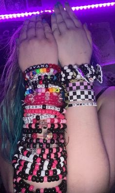 Scene Bracelets, Scene Kandi, Bracelets Kandi, Pulseras Kandi, Diy Kandi Bracelets, Pony Bead Bracelets, Diy Kandi, Kandi Kid, Scene Core