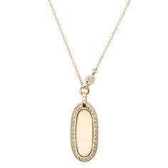 A solid 14k yellow gold mirror shine pendant is encircled by pavé white diamonds. A bezel set diamond charm twinkles from above. Chain length is 18". Please allow 4-6 for this MADE TO ORDER itemAll made to order items are final sale Oval Diamond Necklace With Detachable Pendant, Diamond Oval Pendant Jewelry With Bezel Setting, Diamond Oval Pendant Necklace With Pave Setting, Diamond Oval Pendant With Bezel Setting, Oval Diamond Pendant Necklace With Rose Cut, Oval Diamond Pendant With Bezel Setting, Fine Jewelry Diamond Necklace With Oval Pendant, Diamond Teardrop Pendant With Bezel Setting, Yellow Gold Oval Pendant Diamond Necklace