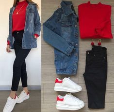 Outfits Con Jeans, Paris Chic, Fashion Tops Blouse, Clothes And Shoes, Causual Outfits, Teenager Outfits, Girls Fashion Clothes, Womens Casual Outfits, Winter Fashion Outfits