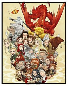 a bunch of people that are in the shape of a dragon with many different faces