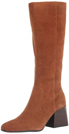 PRICES MAY VARY. Refined square toe Tall shaft boot Full inside zipper Square off chunky heel Waterproof Tall Sock Boots, Boots Amazon, Suede Knee High Boots, Brown Boots Women, Suede Boots Knee High, Wardrobe Inspiration, Boots Knee, Winter Essentials, Fall Looks