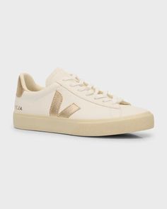 VEJA Campo Bicolor Low-Top Sneakers | Neiman Marcus Made In Brazil, Metallic Logo, Leather Sneakers, Low Top, Neiman Marcus, Top Sneakers, Brazil, Tops Designs, Wedding Ideas