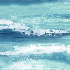 an ocean scene with blue and white waves