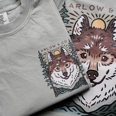 Introducing our very first Arlow & Co graphic t-shirt! A beautiful outdoorsy illustration by cindyroamingdesigns. Each t-shirt is pressed house on a comfort colors unisex shirt. T-shirts are made of a soft cotton blend and features a vibrant direct to fabric transfer design that won't fade or crack. color pictured: ssandstone Shop our coordinating bandana here: Care Instructions:• DO NOT dry clean• Machine wash COLD with mild detergent• Turn inside out when washing• Dry on low setting or hang to One Color Shirt Design, Nature Tshirt Design, Outdoorsy Illustration, Minimalist Tshirt Design Graphic Tees, Animal Tshirt Design, Minimalist Tshirt Design, Cute Shirts For Women, Outdoorsy Shirt, Pump Covers