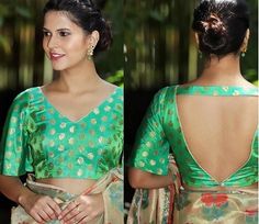 Blouse Designs Latest Front Neck, Back Open Blouse Designs, Back Open Blouse, Brocade Blouse Designs, Keep Me Stylish, House Of Blouse