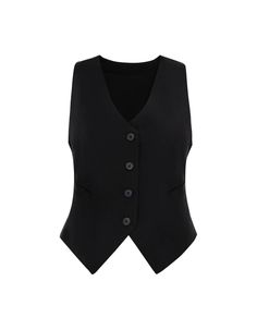 Buttoned Wool-blend Waistcoat | NOT JUST A LABEL Elegant V-neck Solid Color Vest, Business Vest With Single Button, Business Vest With Single Button Sleeveless, Business Vest With Hidden Button Closure, Business Sleeveless Vest With Single Button, Sleeveless Business Vest With Hidden Button Closure, Classic V-neck Office Vest, Fitted V-neck Vest For Office, Elegant V-neck Vest For Office Wear