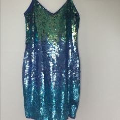 Calling All Mermaids. I Have A Bnwt, Never Worn (Hoarder For The Win ) All Sequined Mini Dress In A Swoon Worthy Water Ombr Combo. This Mombod Is Not The Merbod It Once Was, So I’m Throwing Her Back In The Sea For One Of You Smokin Ladies It Is A Size 10 And Still Has The Tags Attached, Adrianna Papell, Originally Paid $228, $90 Shipped. Blue Mermaid Dress For Summer, Blue Sequined Mermaid Dress, Blue Mermaid Dress For Spring Party, Blue Sequined Mermaid Hem Dress, Blue Sequined Mermaid Dress For Night Out, Blue Sequin Dress With Mermaid Hem, Spring Blue Mermaid Dress, Blue Mermaid Dresses For Party Season, Blue Sequined Beach Dress