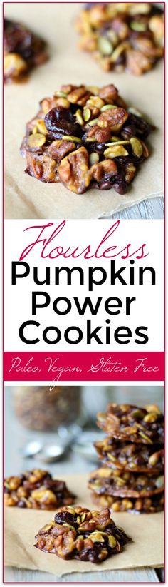 homemade pumpkin power cookies with chocolate and pecans