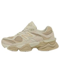 New Balance 9060 'Beige White' U9060SS Beige Leather New Balance Sneakers, Classic Beige New Balance Sneakers, Classic Beige Sneakers, Modern Beige Sneakers With Cushioned Footbed, New Balance 9060, Limited Edition Sneakers, Sport Sneakers, New Balance, Sneakers