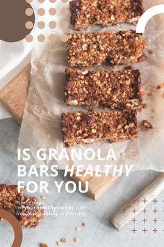 granola bars are healthy for you