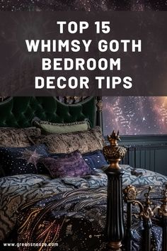 bedroom decor, romantic bedroom, goth bedrooms, bedroom inspo, dark bedrooms, Occult Bedroom Decor, Ornate Bedroom Furniture, Dark Colored Bedroom Ideas, Whimsigoth Decor Aesthetic, Dark Whimsical Bedroom, 90s Whimsy Goth Bedroom, Mystical Bedroom Ideas, Whimsical Goth Bedroom, Victorian Bedroom Vintage